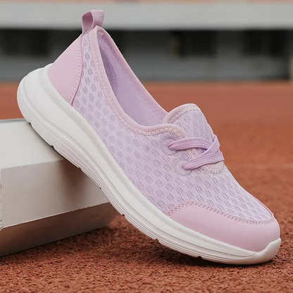 Breathable Mesh Walking Shoes with Arch Support for Women – Lightweight Wedge Design for All-Day Comfort