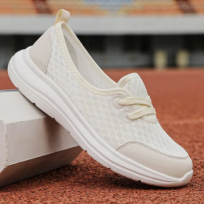 Breathable Mesh Walking Shoes with Arch Support for Women – Lightweight Wedge Design for All-Day Comfort