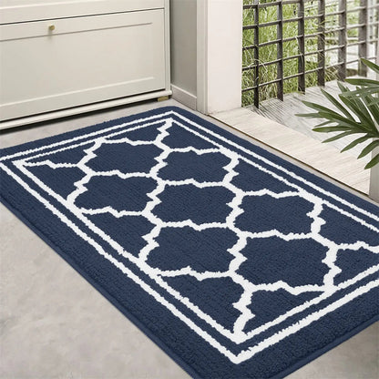 Tapis d'entrée élégant | Paillasson robuste absorbant la saleté avec base antidérapante pour usage intérieur et extérieur