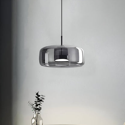 Glass Hanging Ceiling Fixture with Adjustable Cord for Dining Tables & Kitchen Islands | Color-Tunable LED Modern Farmhouse Style