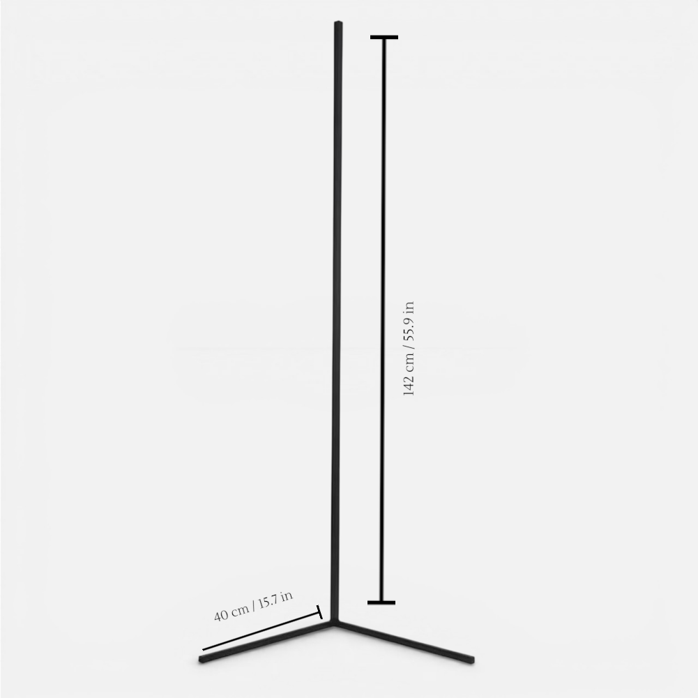 Dimmable LED Corner Floor Lamp with Remote Control Black 56 in Tall | Adjustable Light Temperature for Living Room Bedroom Office | Modern A