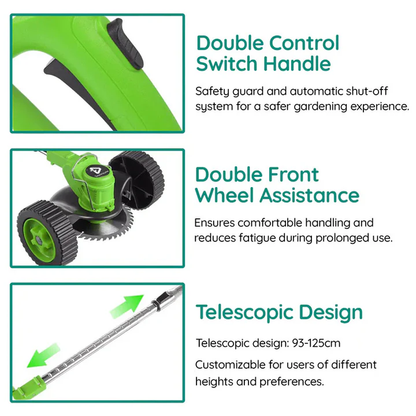 Electric Weed Eater, Electric Weed Wacker, Battery Powered Grass Cutter, Lightweight Battery Weed Trimmer with Blades