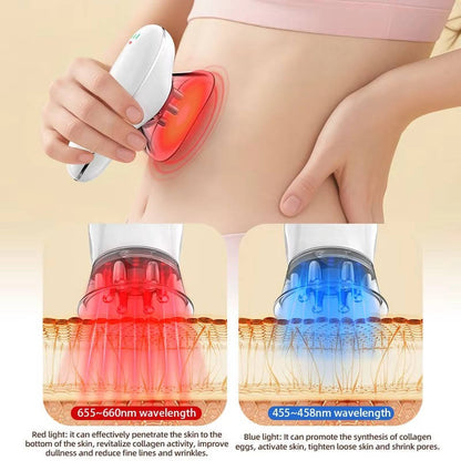 Masseur facial portable avec LED et aspiration