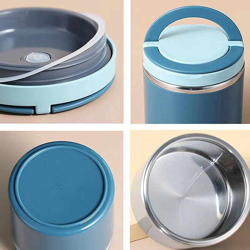 Insulated Food Jar Stainless Steel Leak-Proof Thermal Lunch Container Hot Cold 21 oz 34 oz Wide Mouth for Work School Travel Soup Pasta Rice