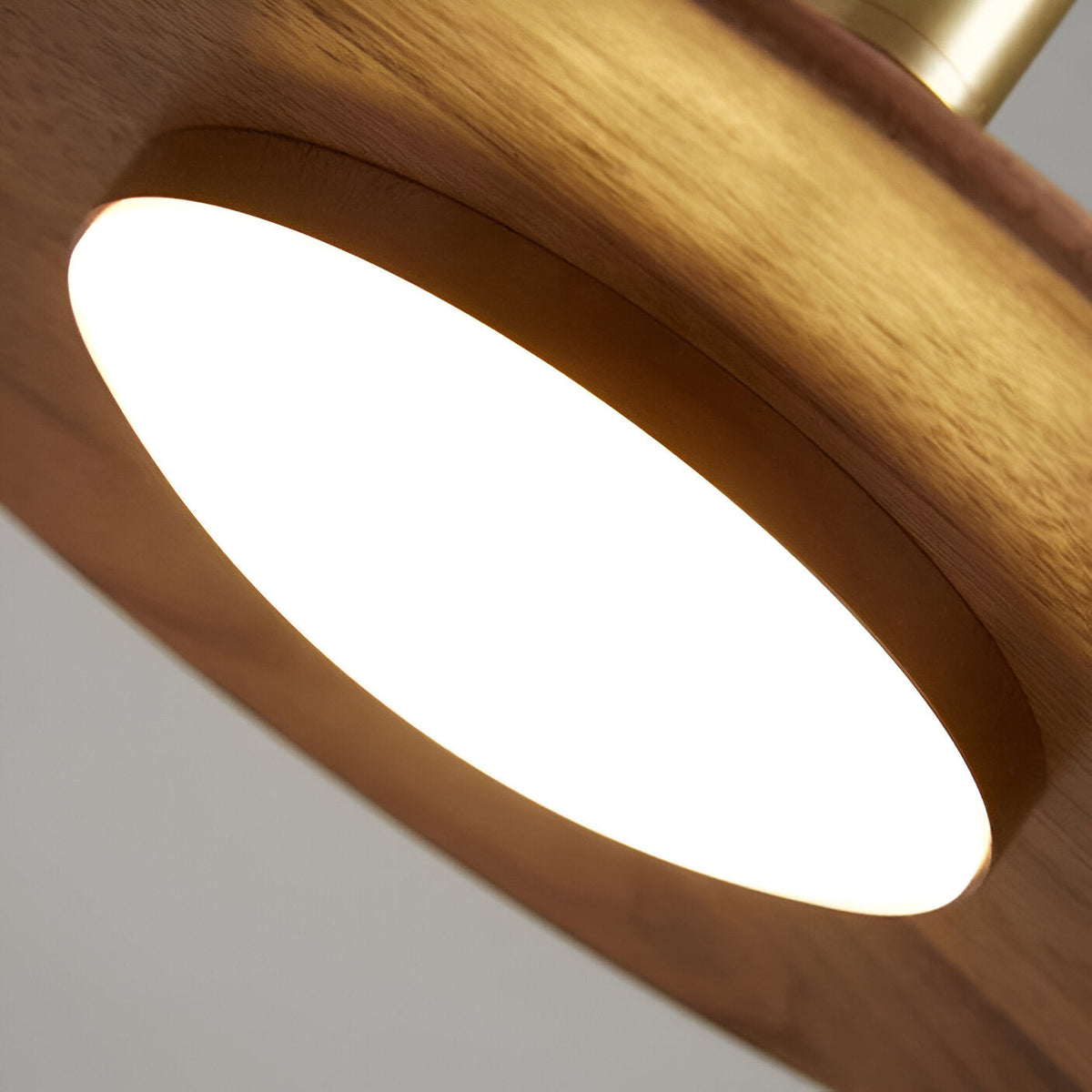 Sculptural Metal Shade Ceiling Fixture with Organic Wood-Tone Accent – 10 in or 14 in Drop Light for Island Counter Bar and Breakfast Nook –