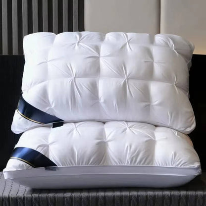 Plush Quilted Bed Pillows Hypoallergenic Fill for Side Sleepers - Ortekor