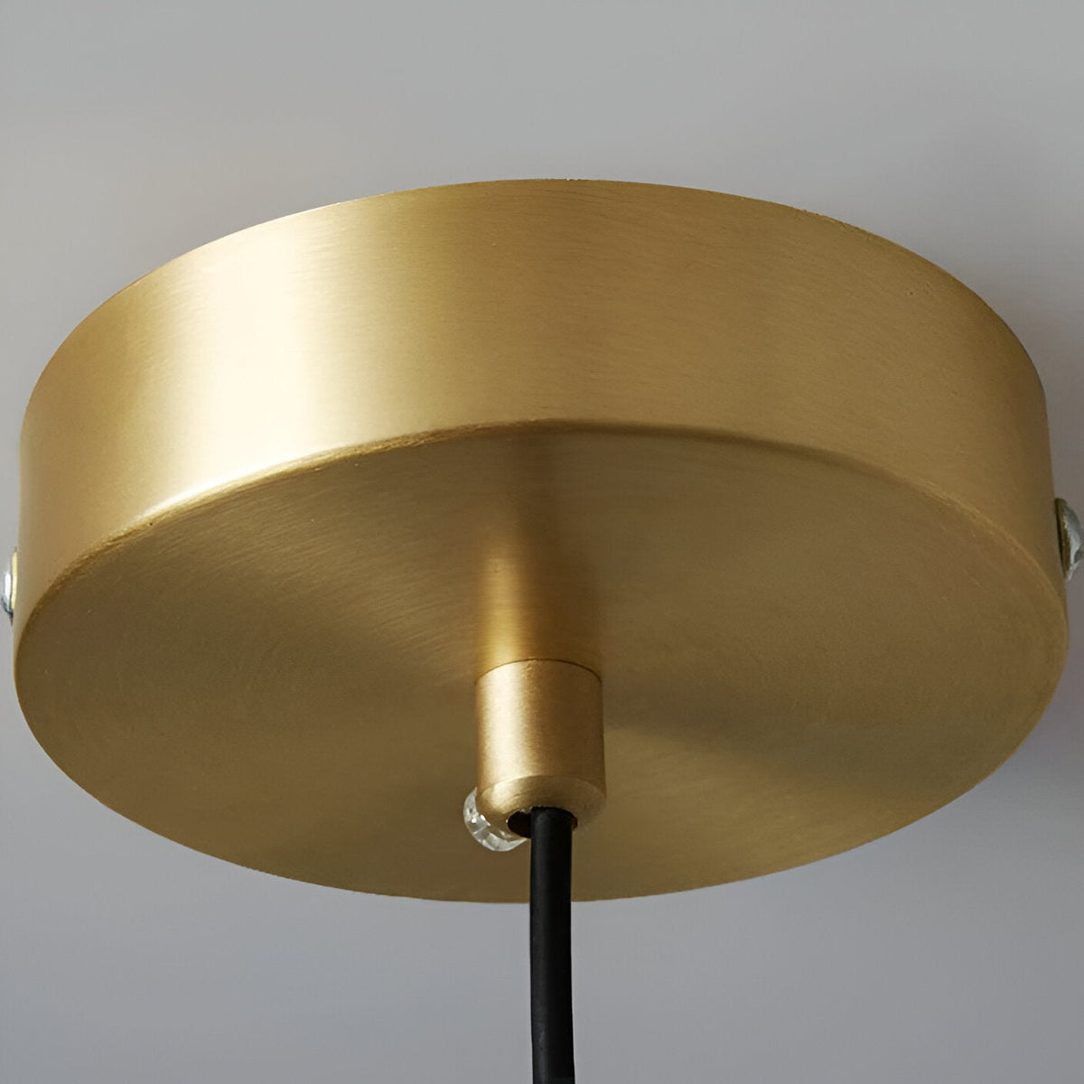 Sculptural Metal Shade Ceiling Fixture with Organic Wood-Tone Accent – 10 in or 14 in Drop Light for Island Counter Bar and Breakfast Nook –