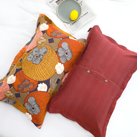 CitrusGlow | Couverture en coton biologique au design en gaze respirante | Confort toute l'année pour un intérieur douillet