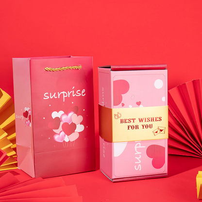 Pop-Up Gift Box with Surprise Reveal Mechanism for Birthdays, Weddings & Christmas – Decorative Keepsake Packaging