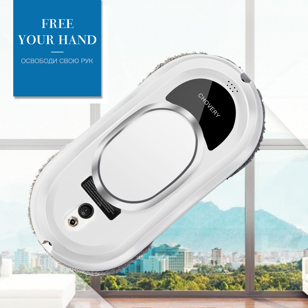 Robotic Window Washing Machine Automatic Glass Cleaner with Wireless Remote Control for Home High-Rise Patio Doors Mirror Panels