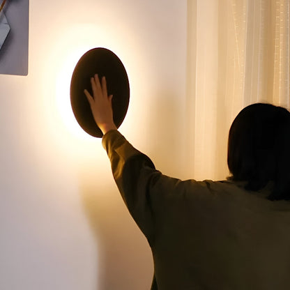 Round LED Sconce 12 in Aluminum Warm Glow for Bedroom Hallway Entryway Modern Minimalist Interior Ambient Lighting Fixtures