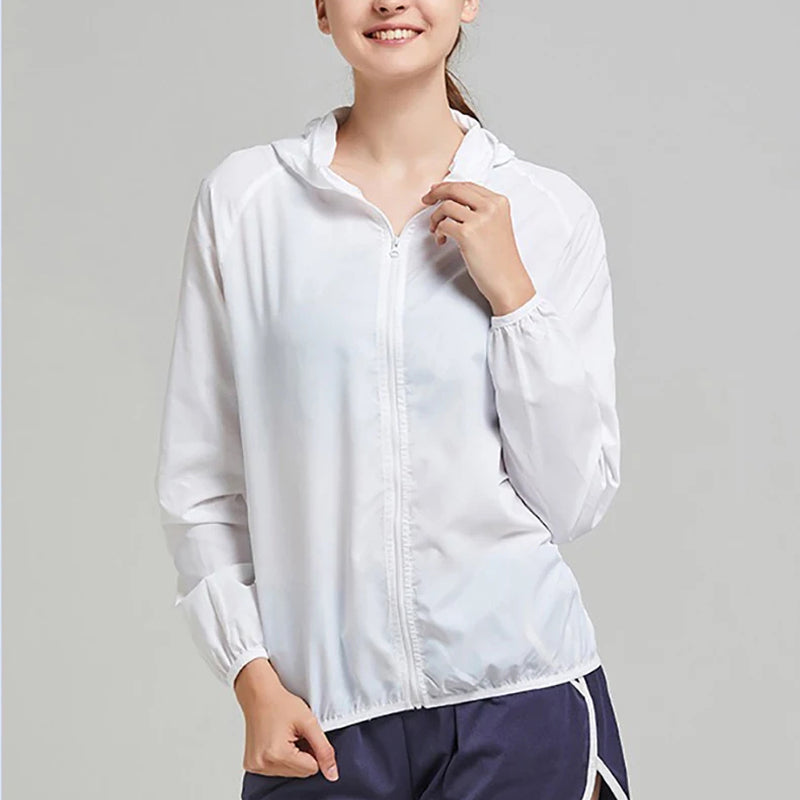 Packable Rain Shell Jacket with UPF 40+ Sun Protection & Quick-Dry Fabric for Hiking, Running, Cycling & Everyday Outdoor Use