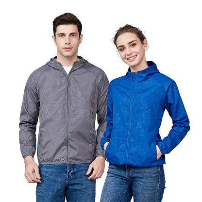 Packable Rain Shell Jacket with UPF 40+ Sun Protection & Quick-Dry Fabric for Hiking, Running, Cycling & Everyday Outdoor Use