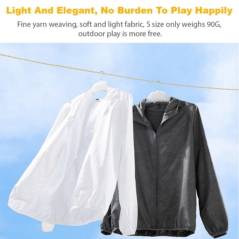 Packable Rain Shell Jacket with UPF 40+ Sun Protection & Quick-Dry Fabric for Hiking, Running, Cycling & Everyday Outdoor Use