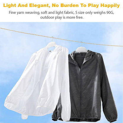 Packable Rain Shell Jacket with UPF 40+ Sun Protection & Quick-Dry Fabric for Hiking, Running, Cycling & Everyday Outdoor Use