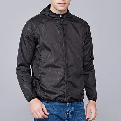 Packable Rain Shell Jacket with UPF 40+ Sun Protection & Quick-Dry Fabric for Hiking, Running, Cycling & Everyday Outdoor Use