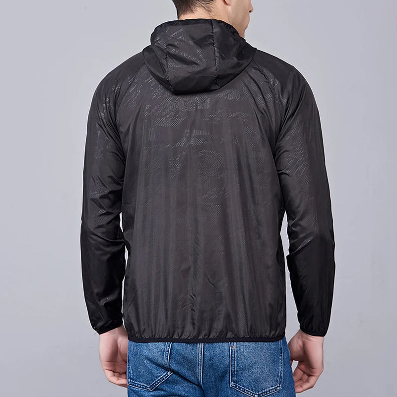 Packable Rain Shell Jacket with UPF 40+ Sun Protection & Quick-Dry Fabric for Hiking, Running, Cycling & Everyday Outdoor Use