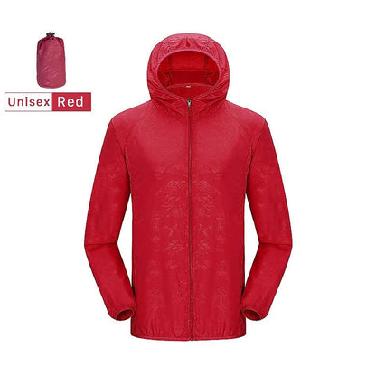 Packable Rain Shell Jacket with UPF 40+ Sun Protection & Quick-Dry Fabric for Hiking, Running, Cycling & Everyday Outdoor Use