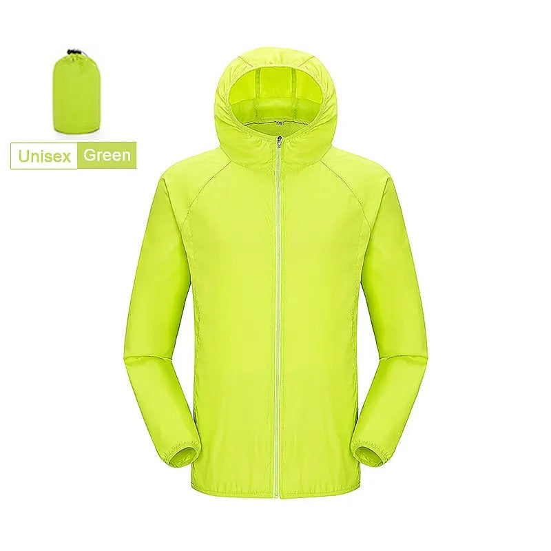Packable Rain Shell Jacket with UPF 40+ Sun Protection & Quick-Dry Fabric for Hiking, Running, Cycling & Everyday Outdoor Use