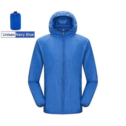 Packable Rain Shell Jacket with UPF 40+ Sun Protection & Quick-Dry Fabric for Hiking, Running, Cycling & Everyday Outdoor Use