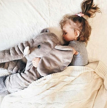 Plush Elephant Nursery Pillow Gray Blue Pink Purple Yellow Toddler Cushion Baby Room Decor Soft Cotton Support Nap Time Play