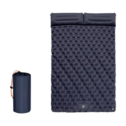 Self-Inflating Double Sleep Pad with Integrated Foot Pump for Two – Insulated Waterproof TPU Camping Mat for Backpacking, Tent Camping &
