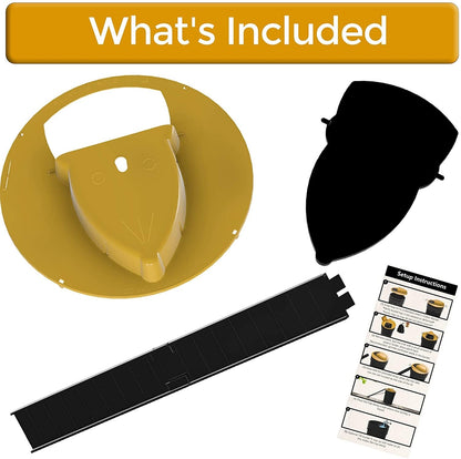 Humane Bucket-Top Rodent Catcher for Mice & Young Rats – Reusable Live Trap with Weighted Ramp – Safe for Pets & Kids
