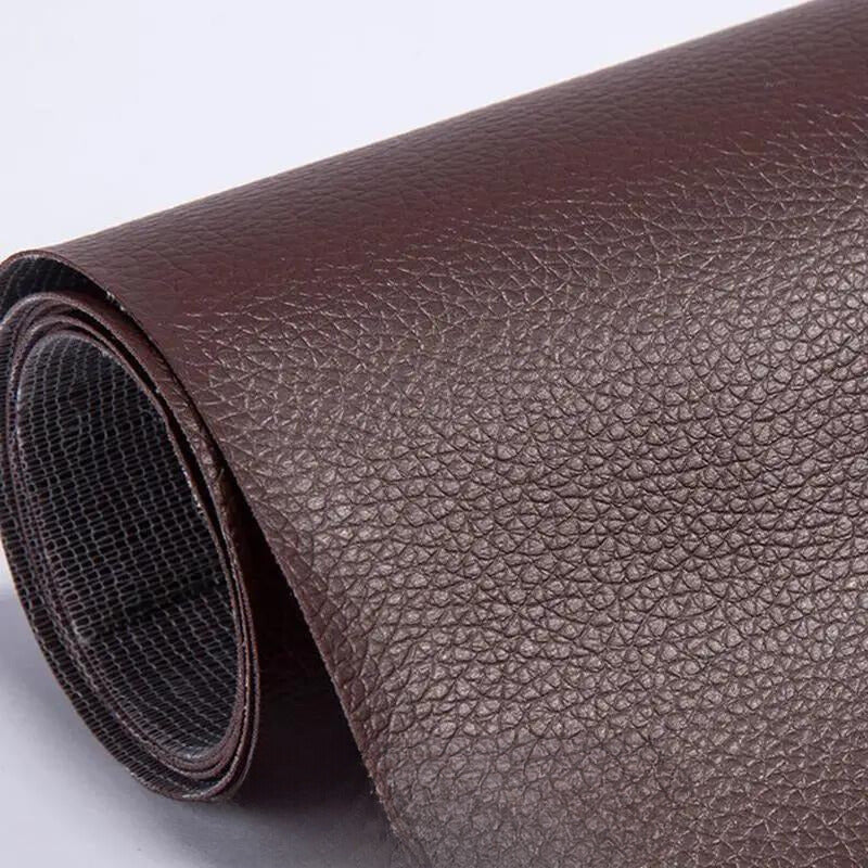 Peel-and-Stick Leather Repair Patches for Furniture, Car Seats & Bags – Cut-to-Fit, Waterproof Vinyl Sheet 20×54 in