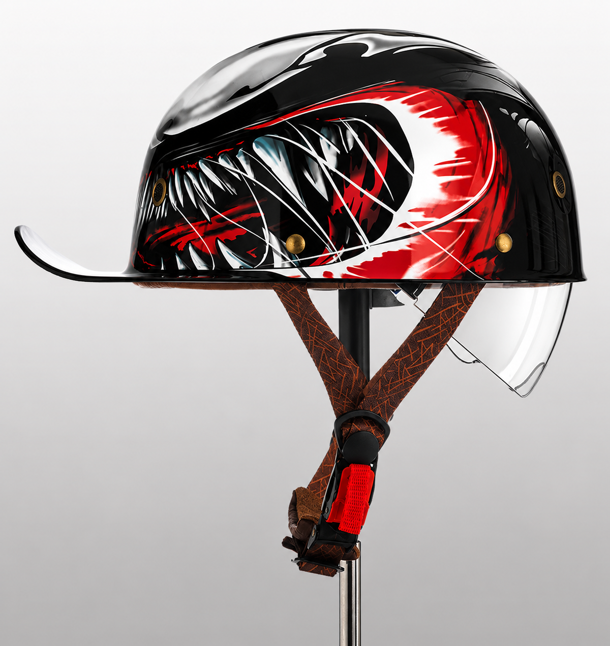 DOT-Certified Motorcycle Half Helmet with Baseball Cap Style for Urban Riding and Commuting
