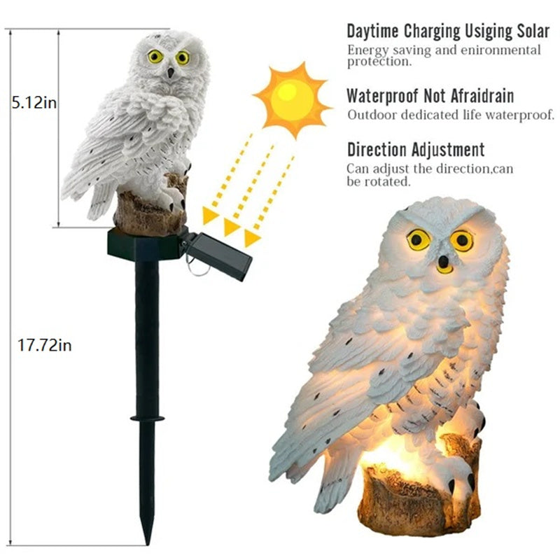 Statue de jardin solaire étanche avec éclairage LED