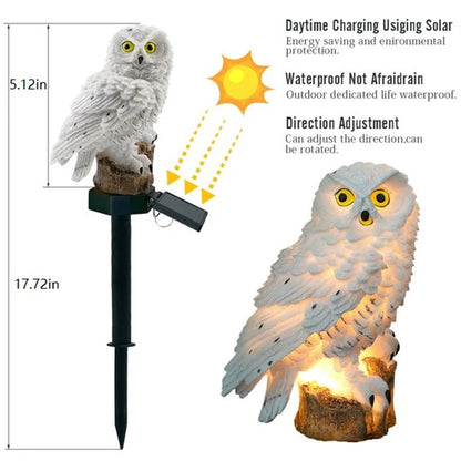 Statue de jardin solaire étanche avec éclairage LED