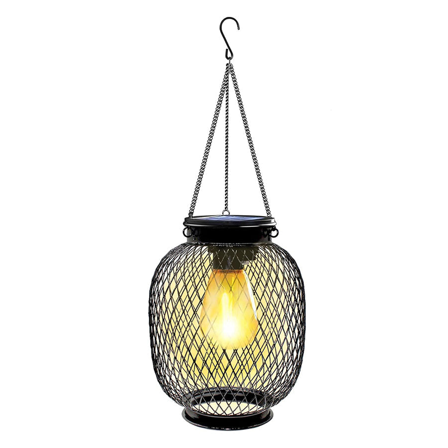 Lanterne solaire à suspendre avec éclairage LED intégré – Lumière chaude pour porche, jardin et terrasse