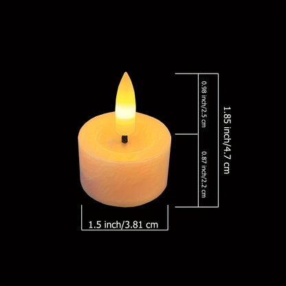 Flickering LED Flameless Tea Lights with Remote Control & Auto-Off Timer for Home Decor