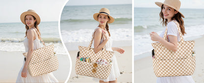 Sac fourre-tout de plage imperméable Ortekor avec compartiment pour affaires mouillées | Bagage cabine extra-large pour les week-ends