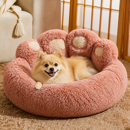Ortekor Bear Paw Plush & Non-Slip Dog Bed
