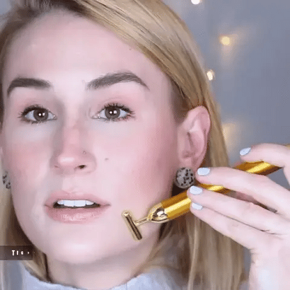 Facial Roller T-Shaped High-Frequency Vibration Gold-Plated