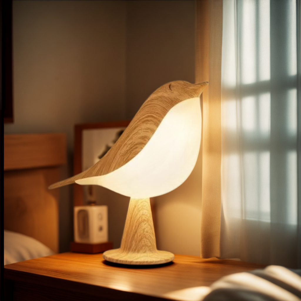 Serenwing – Lampe de nuit tactile sculpturale avec aromathérapie