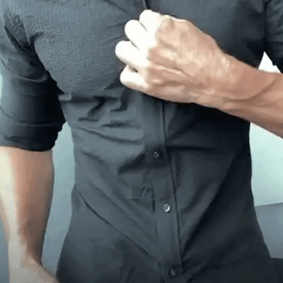 Men's Zip Shirt Tailored Fit Breathable Stretch