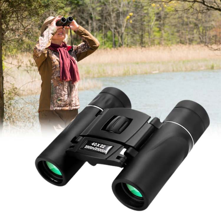40x22 Compact Binoculars for Bird Watching Wildlife Hiking and Stargazing High-Definition Optics Lightweight Foldable Design