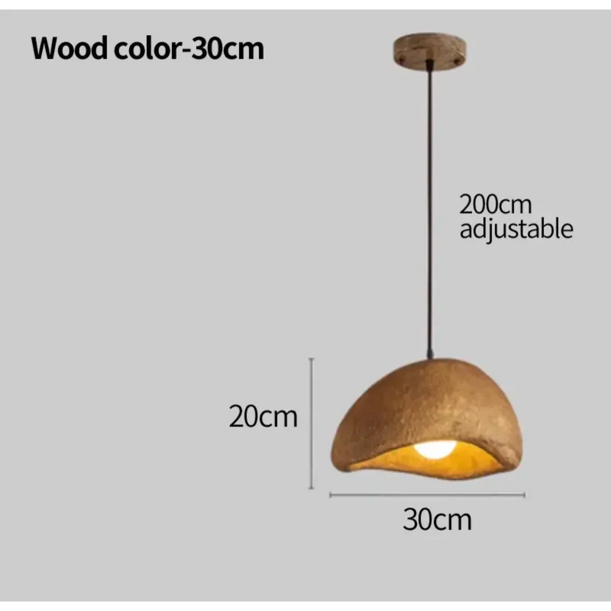 Sculpted Resin Hanging Fixture E27 Socket Brown Japandi Style for Kitchen Island Dining Table Bedroom Overhead Lighting Minimalist Decor
