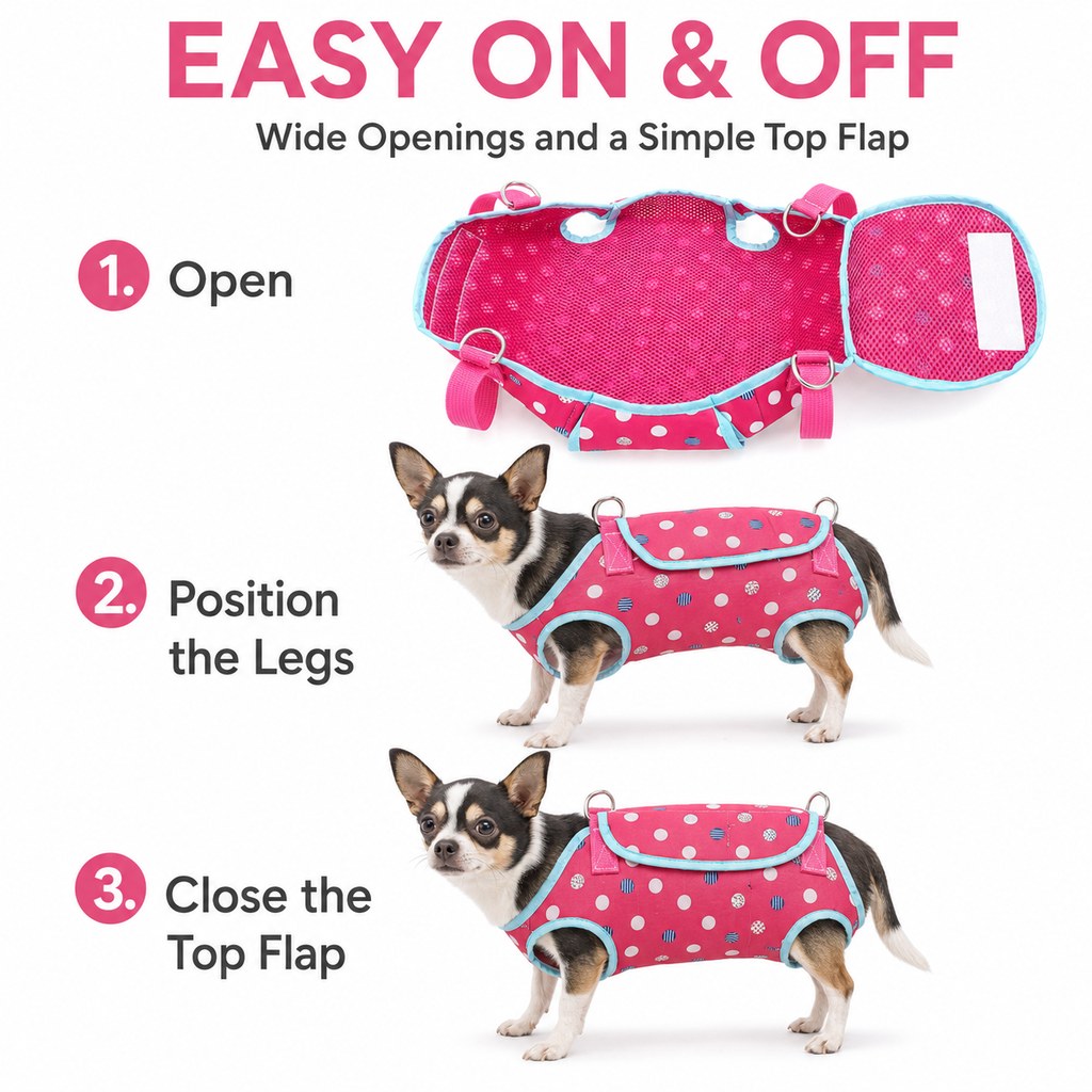 Ortekor Wearable Pet Carrier Harness for Small Dogs & Cats - Hands-Free Carry for Vet Visits & Short Outings