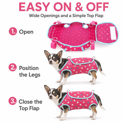 Ortekor Wearable Pet Carrier Harness for Small Dogs & Cats - Hands-Free Carry for Vet Visits & Short Outings