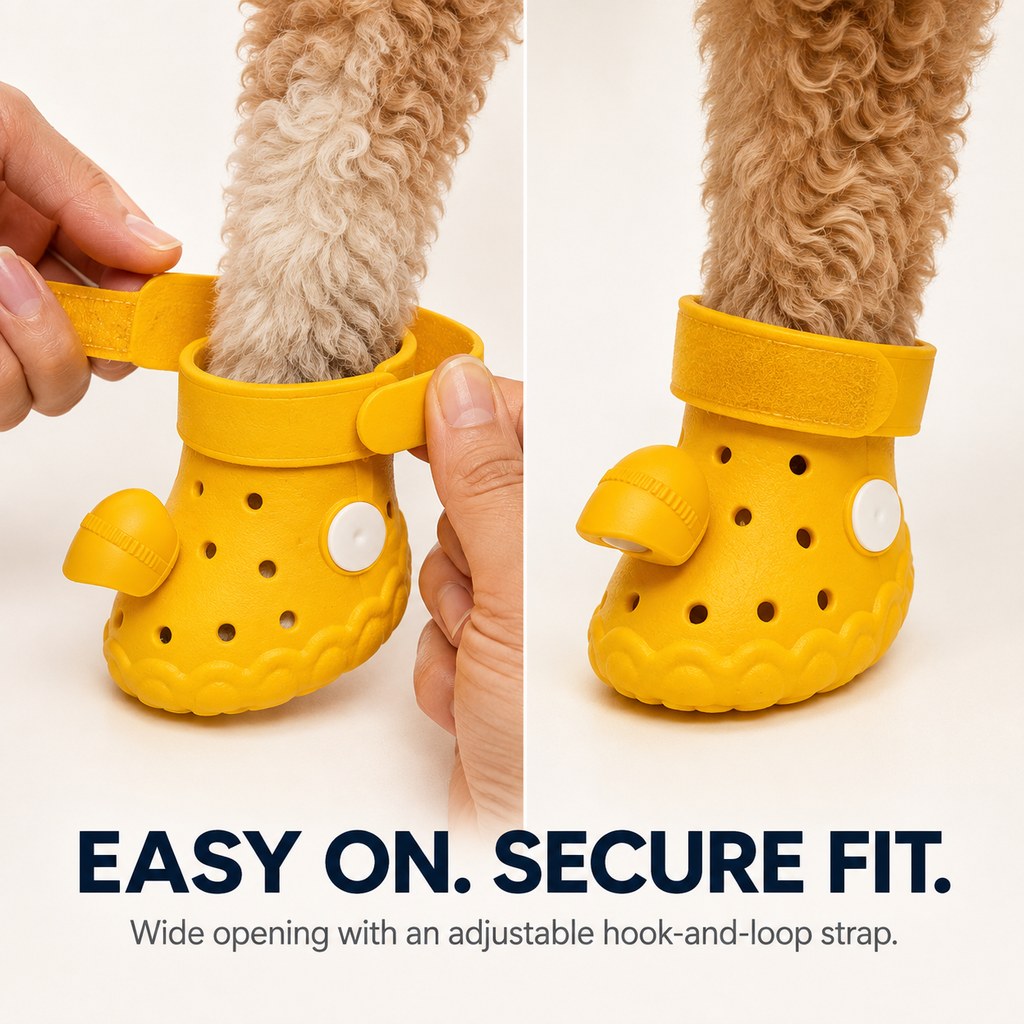 Ortekor Step-Activated RGB Light-Up Dog Boots for Night Walks – Low-Light Visibility & Lightweight EVA Paw Coverage