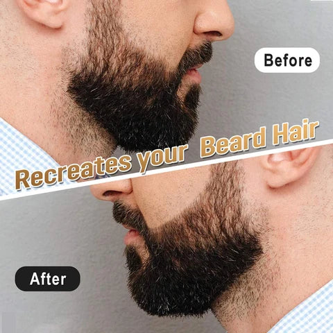 Beard & Mustache Filling Pen Micro-Fork Tip Waterproof Brush Included