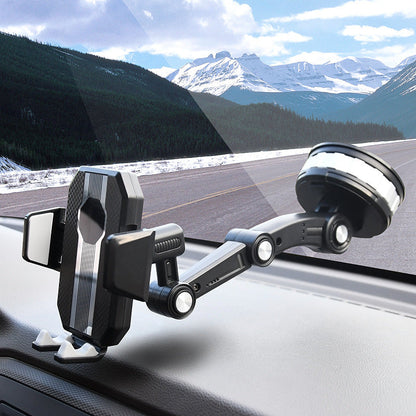 Adjustable Windshield Phone Mount with Extendable Arm for Smartphones & GPS Navigation in Cars, Trucks, SUVs
