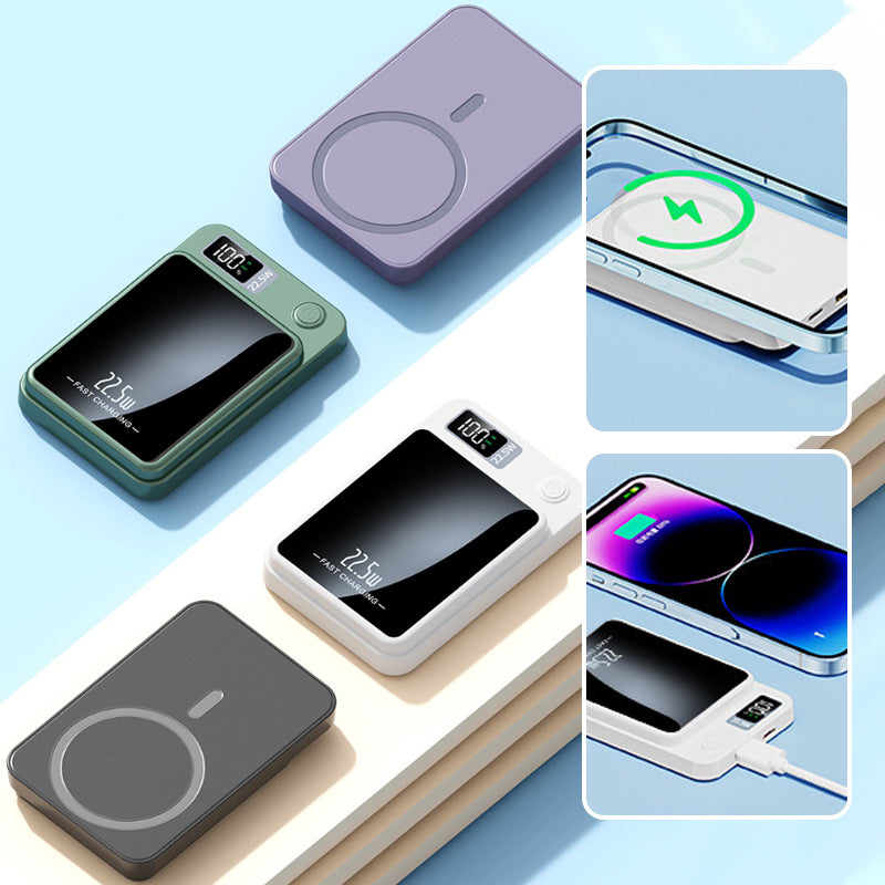 20000mAh Portable Charger Fast Charging Wireless Power Bank with LED Display – Triple Device Charging for iPhone Android Tablet