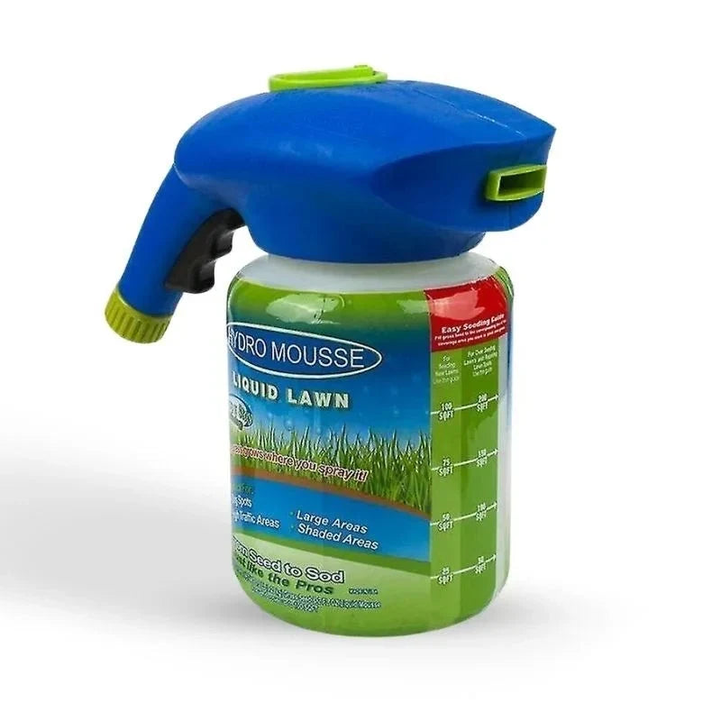 Grass Seed Coating Spray for Bare Lawn Patches – Hydro Seeding Solution for Yard Repair, Turf Restoration & Dense Green Coverage