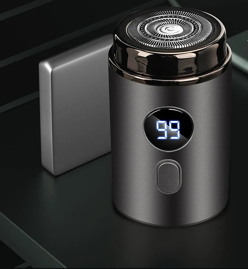 Compact USB Rechargeable Travel Shaver for Men On-the-Go Grooming Pocket-Size Cordless Facial Hair Trimmer Electric Razor