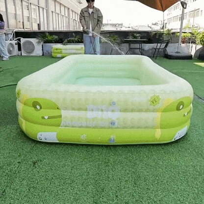 Inflatable Dinosaur Kids Pool 59 or 83 Inch – Outdoor Backyard Splash Pad for Toddlers Children Summer Water Play Patio Deck