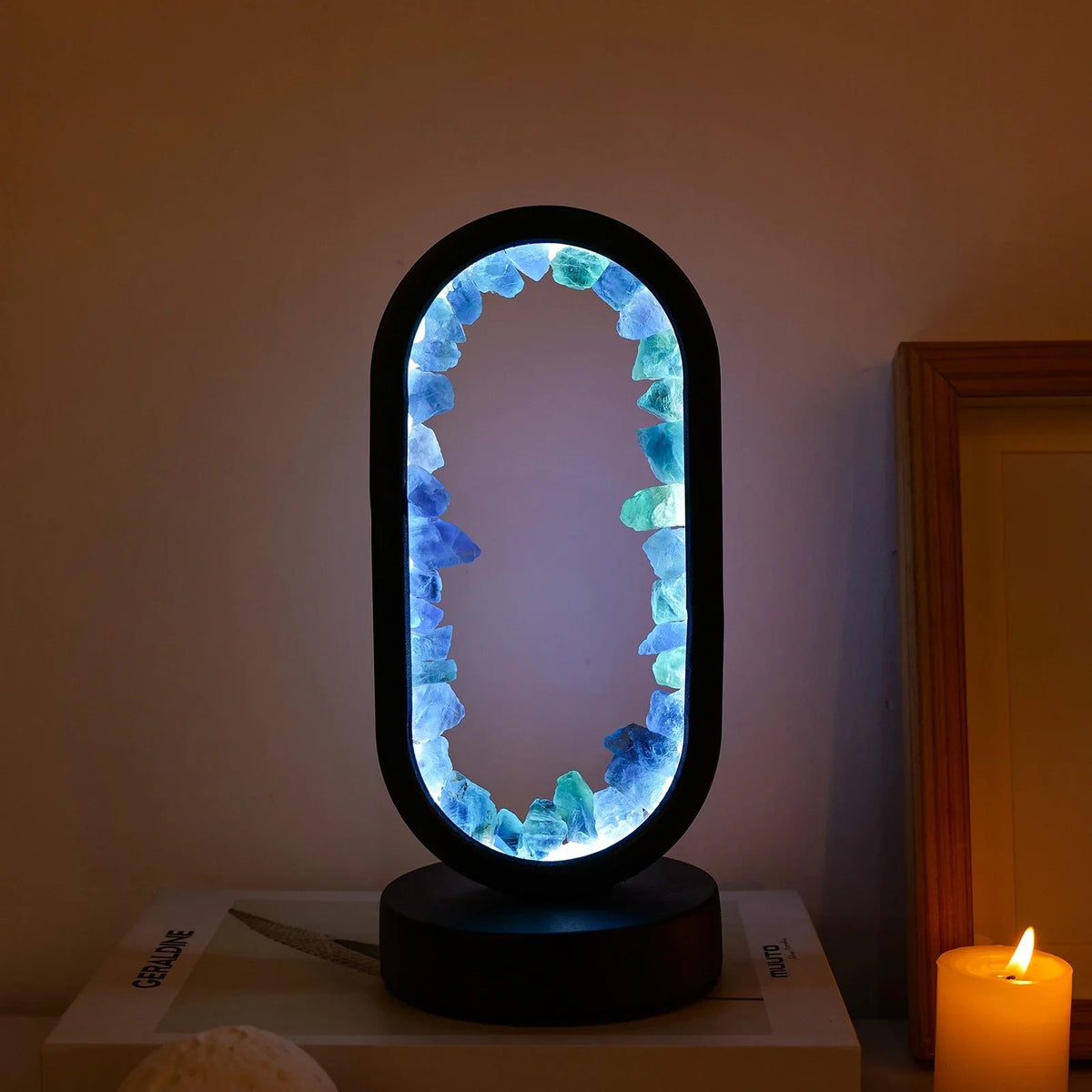 Amethyst Crystal Accent Lamp 8 Inch Purple Glow for Nightstands Meditation Rooms Yoga Spaces Handcrafted Gemstone Light E14 Socket 10W Max B